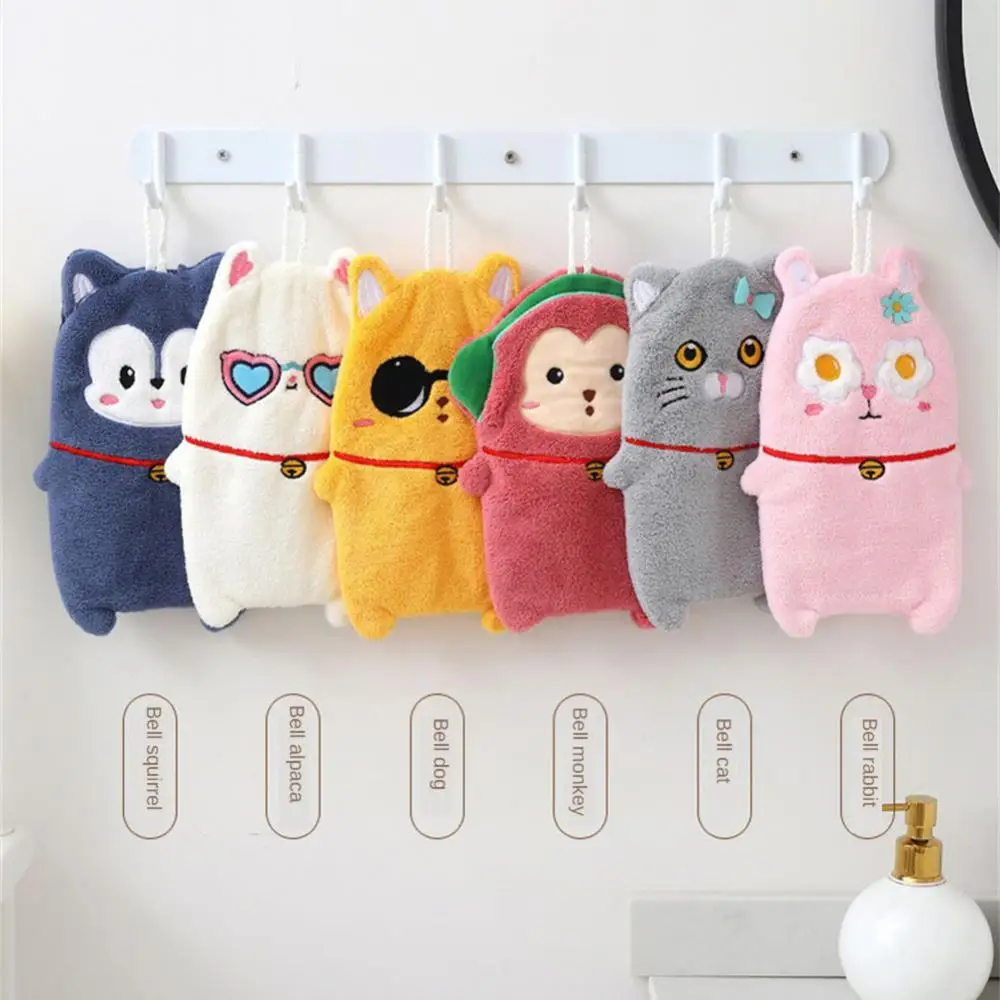 

Cute Cartoon Animal Hand Towel Double Layer Thickened Towels for Kids Home Dishcloth Absorbent Quick-drying Kitchen Bathroom Rag