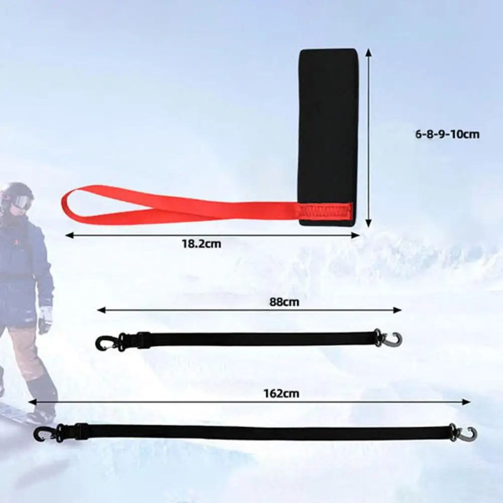 4Pcs Ski Gloves Safety Strap Elastic Ski Gloves Wrist Strap Winter Sports Gloves Leash Holder Ski Accessory for Skiing Mountaine 6