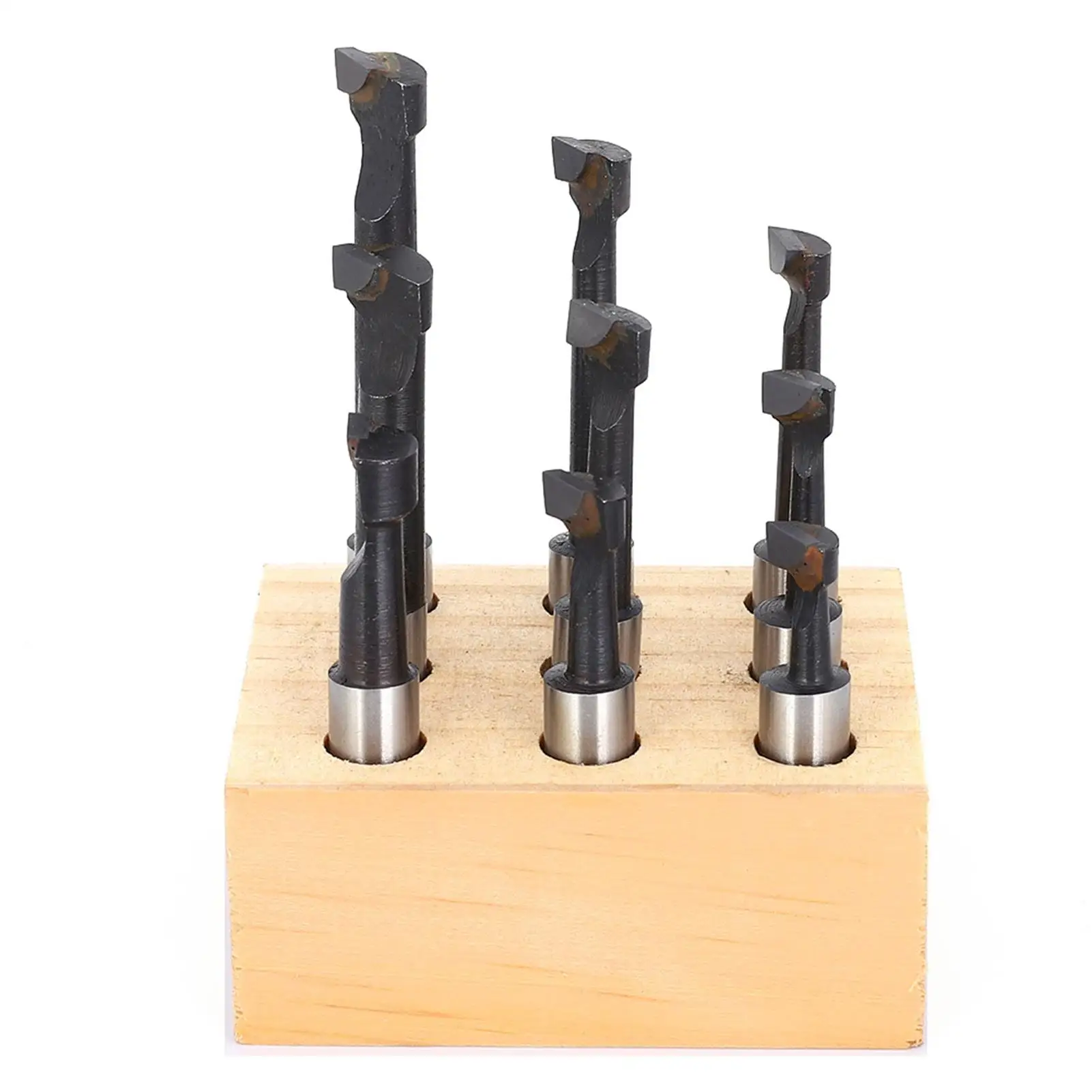 9PCS F1 Boring Cutter Set-3/8 Durable Alloy Shank, Carbide Tipped Bars for lathe & Milling