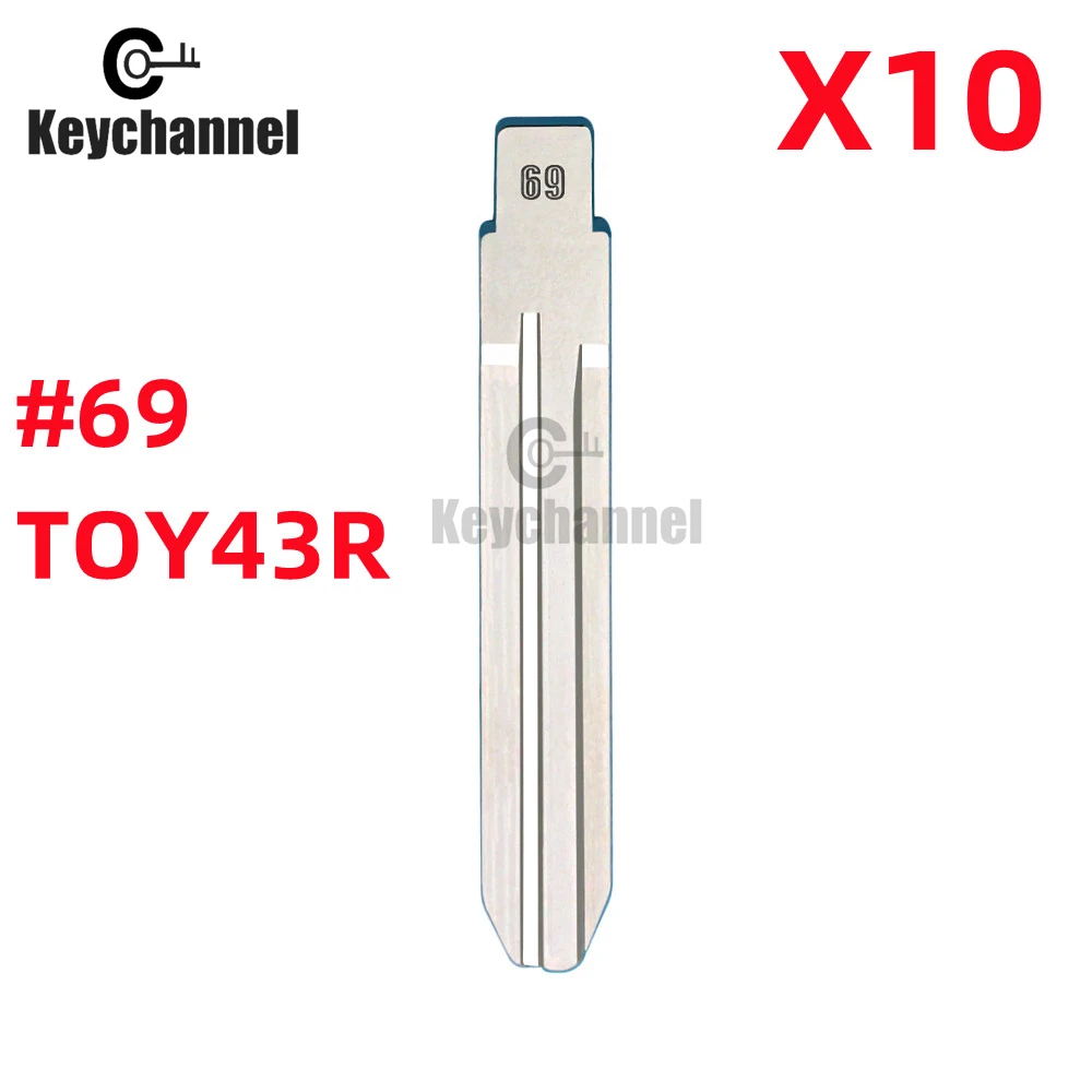 Keychannel 10pcs 69# KD Blank VVDI Blade TOY43R Car Key for Subaru XV Great Wall Toyota Isuzu for KEYDIY Xhorse Remote Blade keychannel 1pcs uncut car key blade emergency remote blank keyless fob blade door key for great wall haval jolion dargo remote