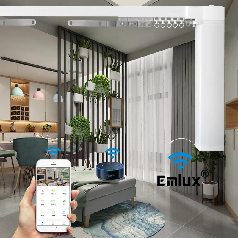 

WIFI Zigbee electric curtain system,Tuya smart life app control curtain motor