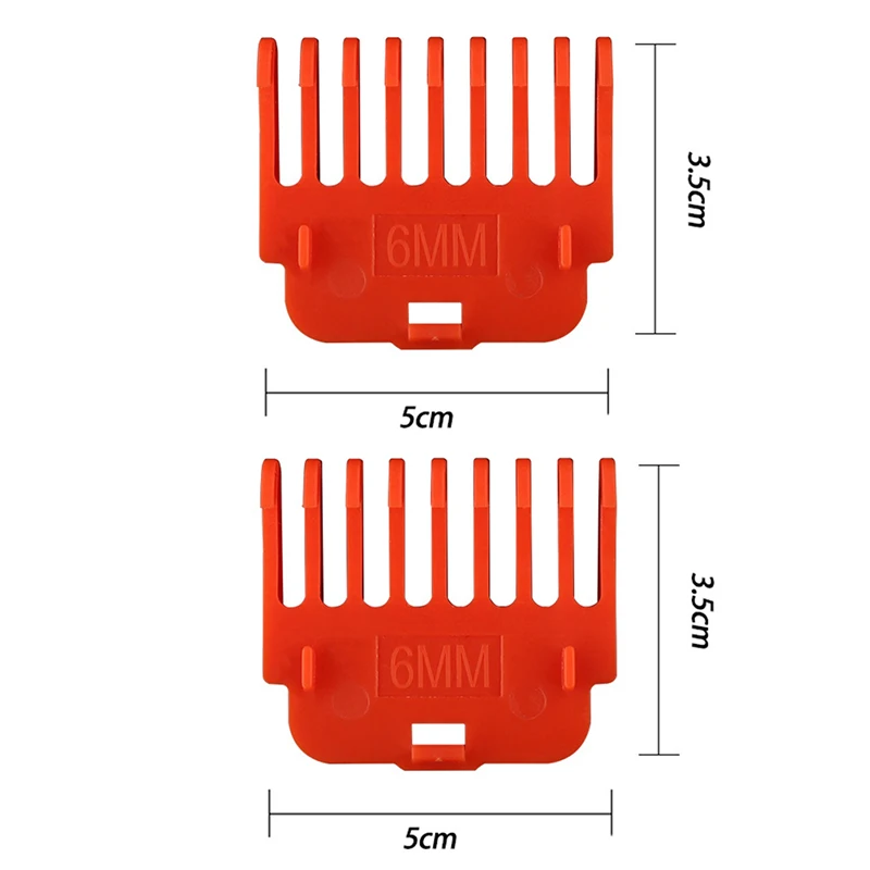 2Pc/4Pcs T9 Hair Clipper Guards Guide Combs Kit Trimmer Cutting Guides Styling Tools Attachment Compatible 1.5mm 2mm 3/4/6mm 9mm