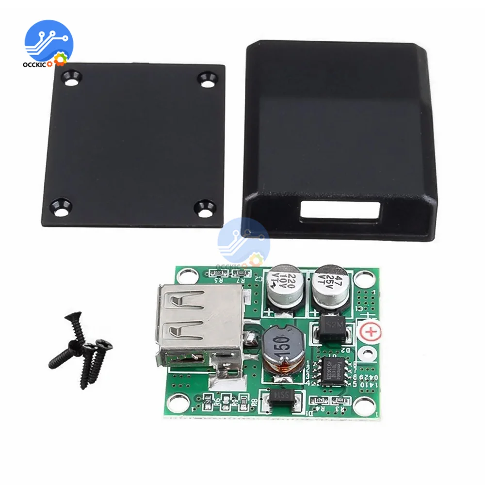Solar Battery Charge Controller 5V 2A Solar Panel Power Bank USB Charge Voltage Controller Regulator With Case 5～20V Automatic Restart Identification