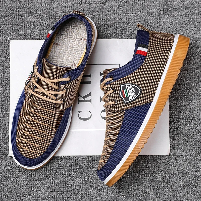 Pring Herren Canvas Sneaker Slip On - Leicht & Atmungsaktiv Übergrößen