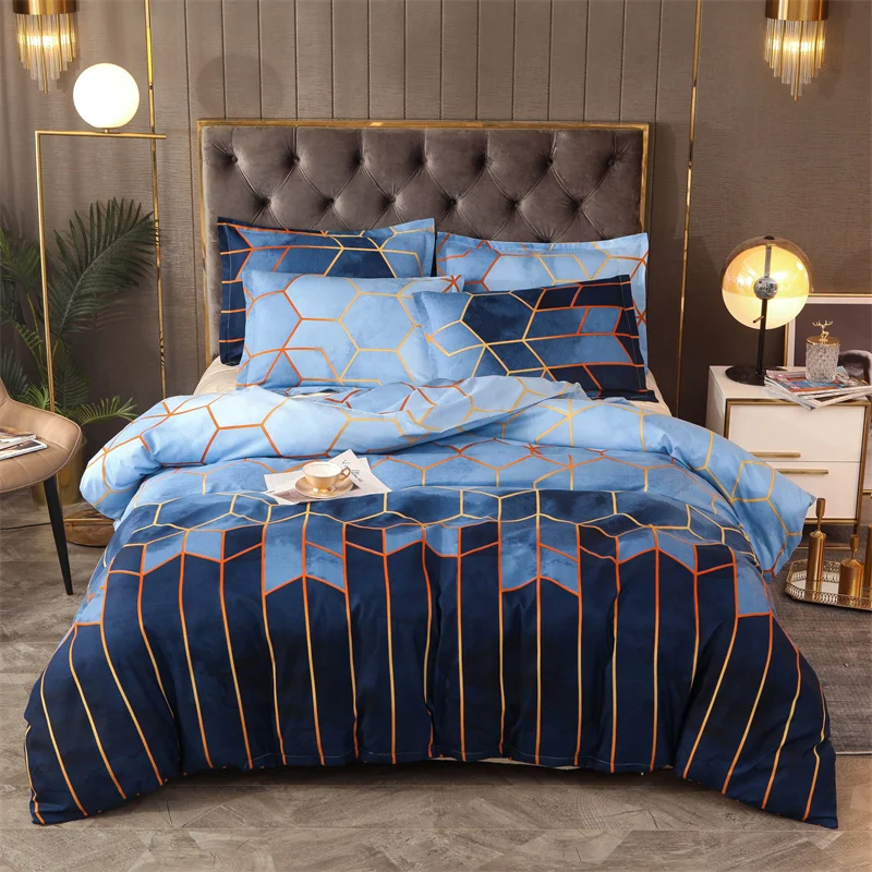 

Geometry Duvet Cover Set Nordic Single Double Bed Linen 2 People Bedding Set Luxury Twin Queen King Quilt Cover And Pillowcase