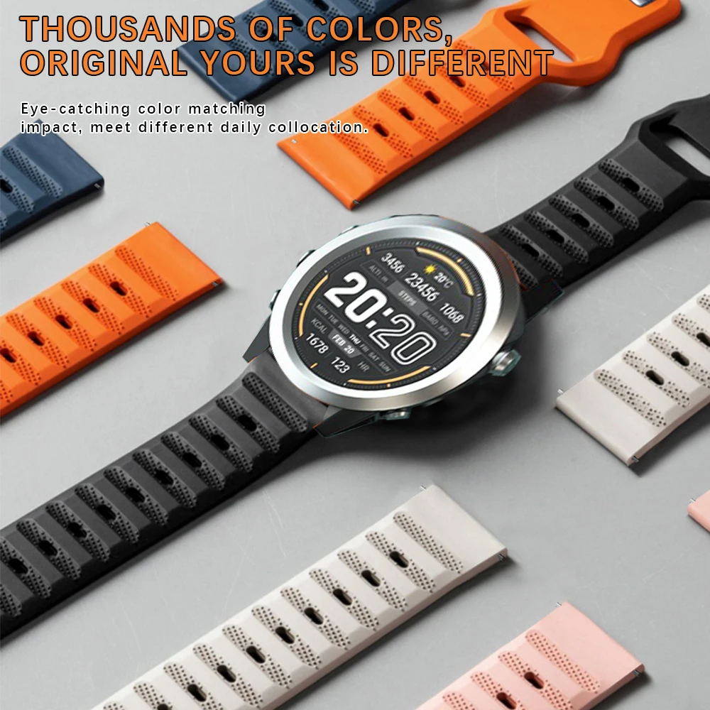 Premium No-Gap Silicone Watchband - QuickFit 22mm/26mm
