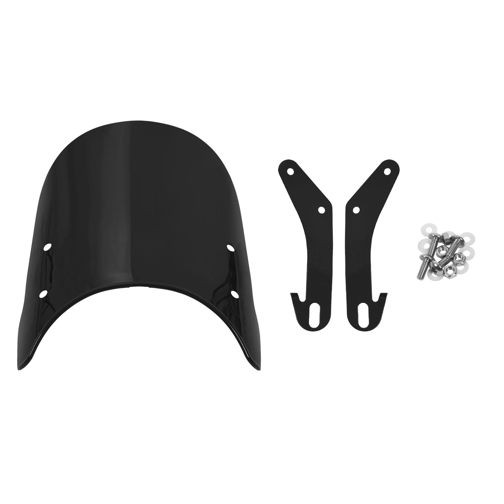 Parabrezza Moto Per Triumph Bonneville T100 2001-2017 (Nero)