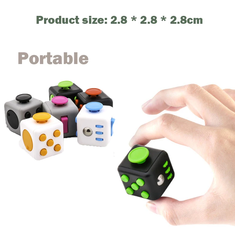 Anti Stress Toys Fidget Toys Mini Fingertip Toy Decompression Toy Hand Pinching Venting Anti Irritability Anxiety 6sided Playable Decompression Finger Tip Dice Magic Cube