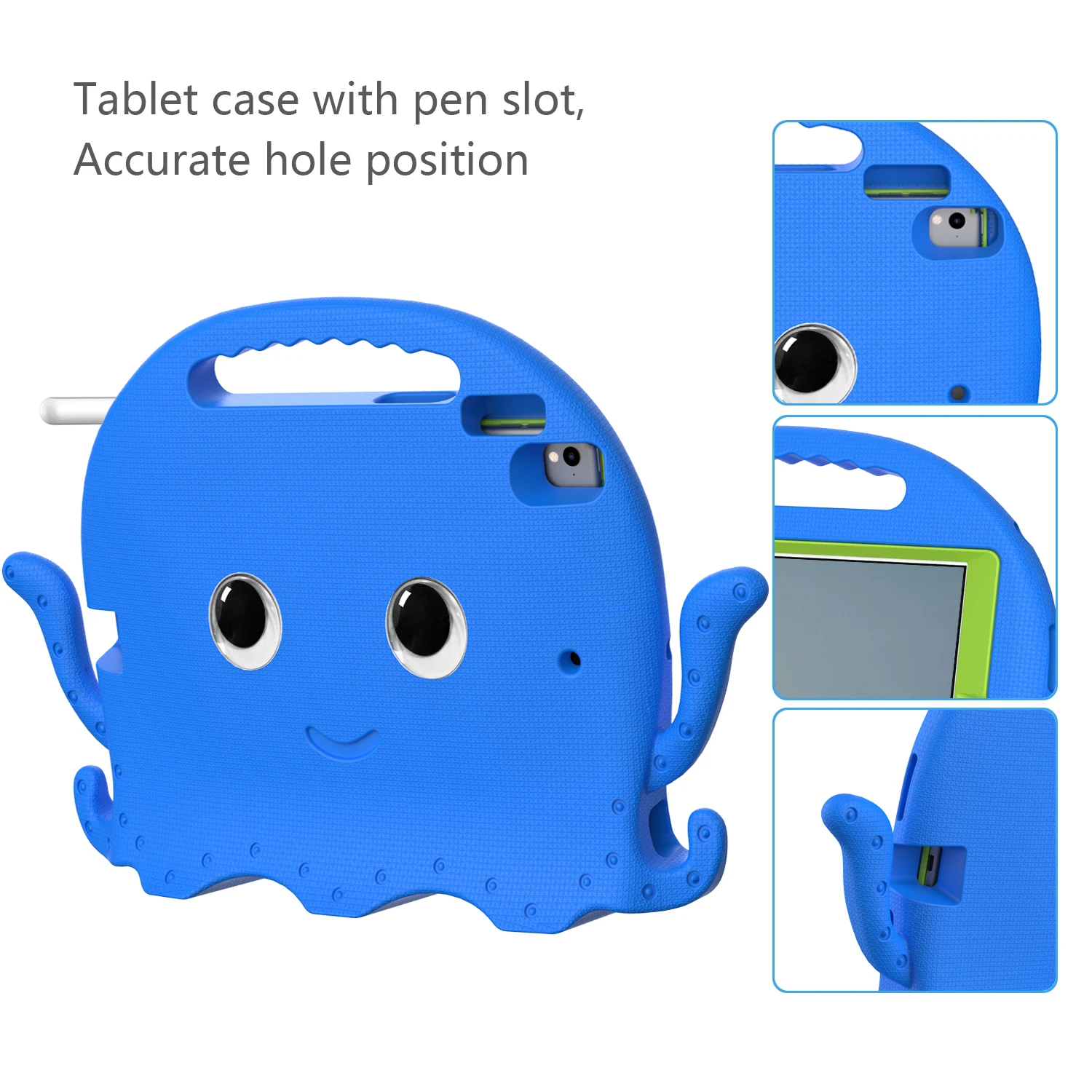 Children's Shockproof Protective Tablet Case with Handle - Cute Design