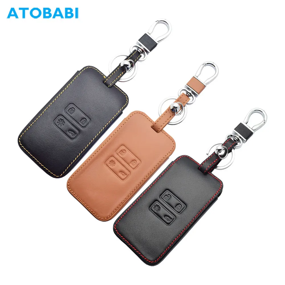 Leather Car Key Cover Accessories For Renault Captur Koleos Kadjar Arkana Megane Dacia Duster Sandero Stepway Remote Fobs Cases