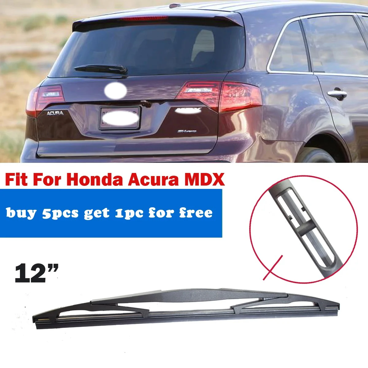 1PCCarRearWiperBlade12fitforHondaAcuraMDXWindscreen