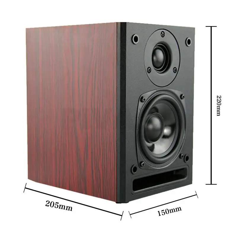 4 Inch Home High Power Bookshelf Speaker 2.0 Passive Desktop Monitor Wall-mounted Surround Sound Hi-fi Fever Hifi Speaker A Pair