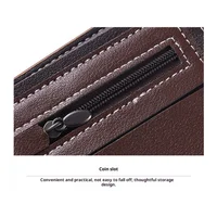 Portefeuille en cuir multi-fentes pour cartes pour hommes, nouveau Style, tissé à la main, mode Simple, porte-monnaie Ultra fin 6