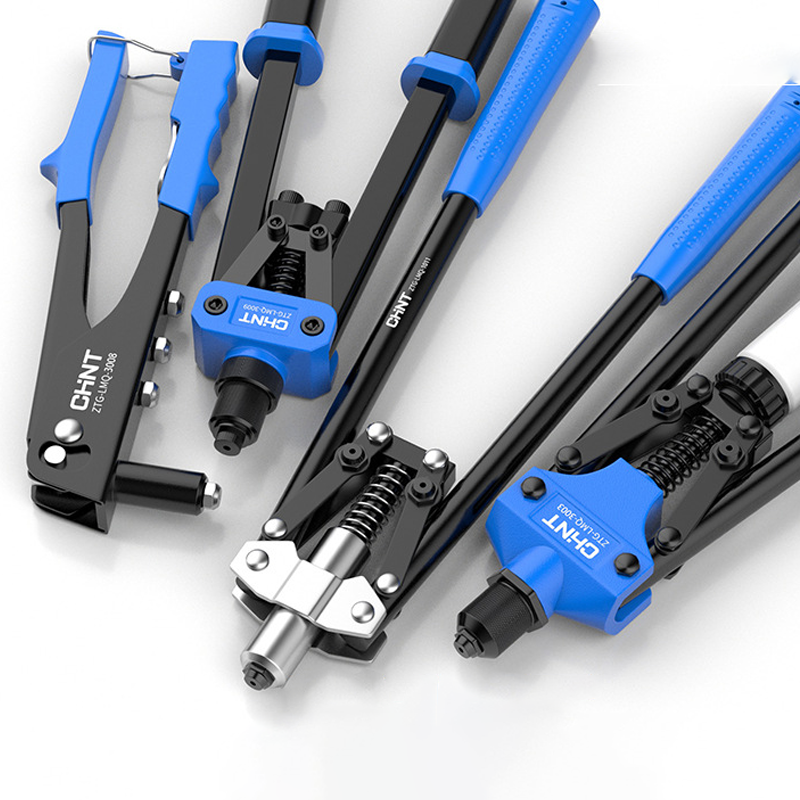 Riveter Set 420MM Single Hand Blind Rivet Guns Nose Piece Manual Riveting Riveter Tool Hand Tool DIY Rivets Nut Automotive Tools