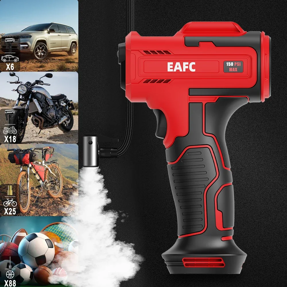 Wireless Soft Handle Car Inflator Pump 4000mAh for Motorcycle Bike Boat Balls air pump electric tire inflator tire inflator inflatable pump tire inflator gun
