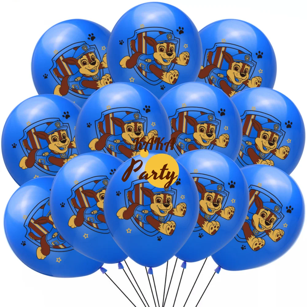 12 יחידות בלון לטקס פאו פטרול דקורציות צ'ייס סקיי מרשל בלונים למסיבת יומולדת לילדים מתנות צעצועים