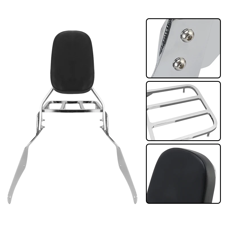 BDDXWSM Motorfiets Solo Seat Sissy Bar Achterbagagerek Voor Suzuki