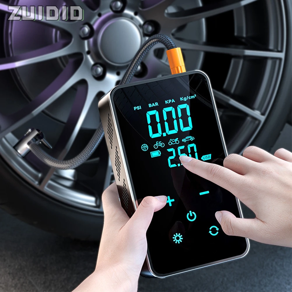

Air Pump Air Compressor Portable LCD Display Electronic Inflatable Pump High Precision Car Tyre Inflator For Motor Vehicle Balls