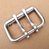 Stainless Steel Double Pin Buckle Solid Cowboy Belt Hardware Roller Wastband Head 52mm 60mm 6