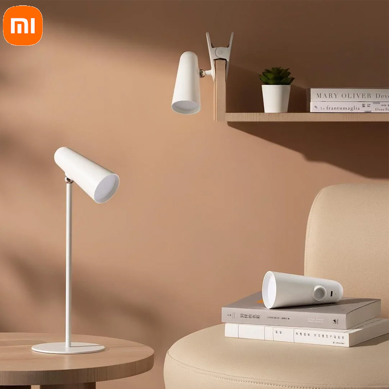  Xiaomi Mijia LED Desk Lamp Multifunctional Type-c Rechargeable Reading Lamp 3 In 1 Study Office Portable Bedside Night Light 