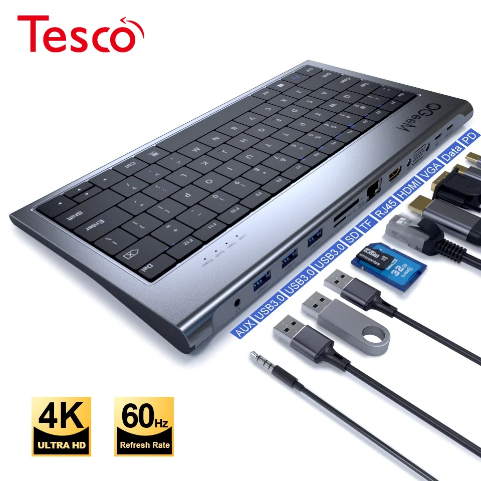 Usb C Hub,QGeeM Docking Station keyboard  factory wholesale multifunction  adapter