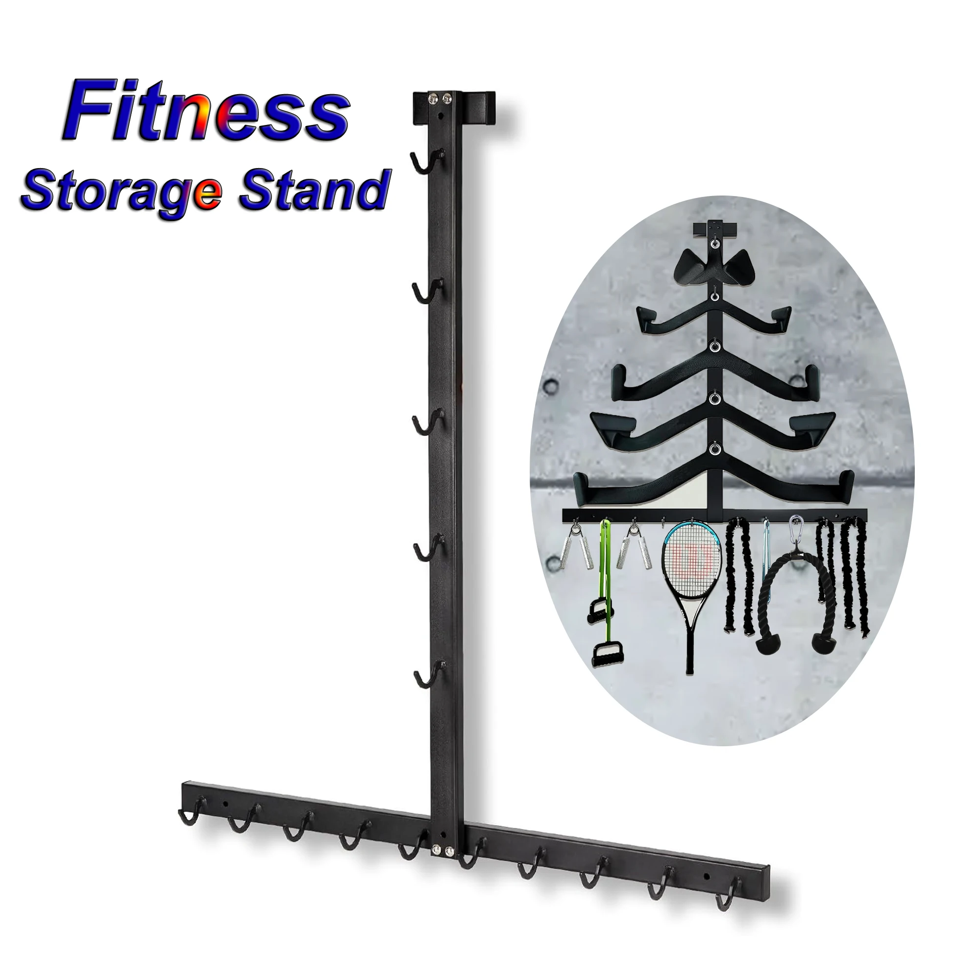 Lat Pull Down Bar Gym Accessory Rack Lat Pulldown Attachments Cable Storage Rack Mag Grip Home Gym Fitness