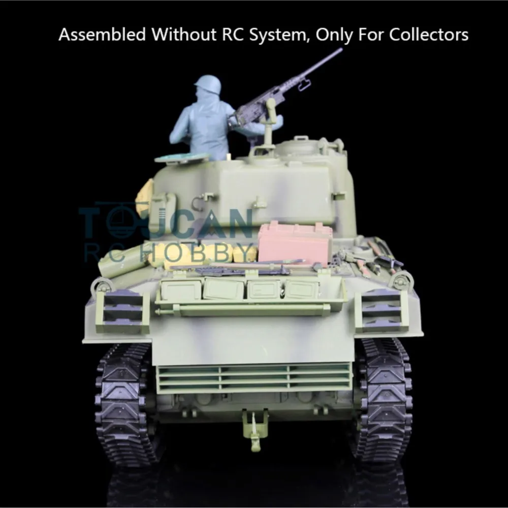 Henglong HL 1/16 모델 플라스틱 미국 M4A3 셔먼 스태틱 탱크 3898 메인 보드 없음 선물용 장난감
