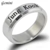 ARMY Jimin Jung Kook V J-HOPE Jin Rap Monst SUGA Rm Rhinestone Titanium Steel Finger Ring Inner 18mm Original Kpop Jewelry Gifts 1