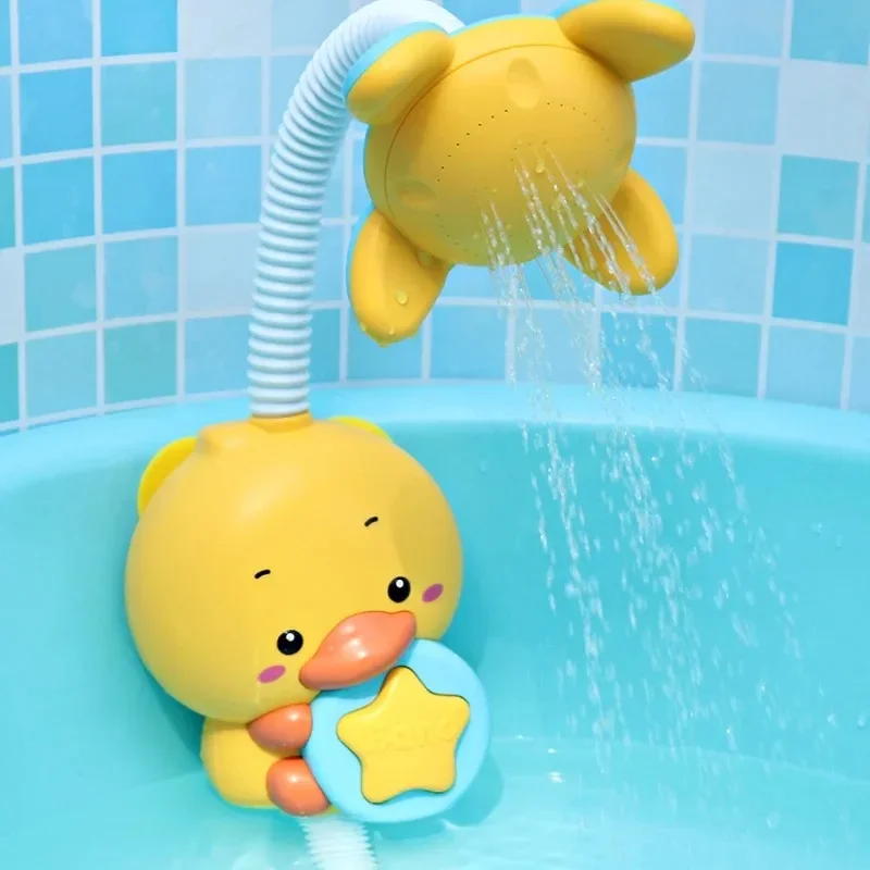 New Bathing Toy Baby Water Game Duck Model Faucet Shower Electric Sprinkler Swimming Bathroom Baby Toy 2