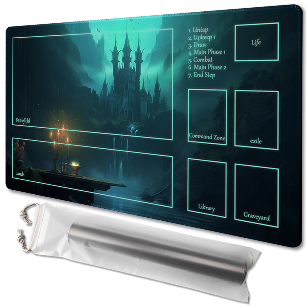 

Игровой коврик «Замок водопада» для настольных игр TCG, размер 60x35 см