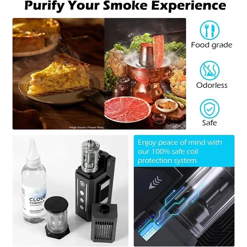 PMI SmokeNINJA 휴대용 무선 연기 기계 리모컨 포함 사진 촬영 야외 행사 파티용