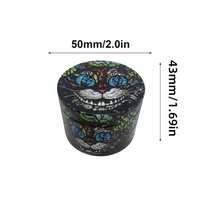 5cm Metal Cat Manual Herb Hemp Grinder Spice Pepper Mill Mortar Smoking Cigarette Accessories Raw Grass Tobacco Crusher Tools nut spice grinder herb grinder herb spice grinder