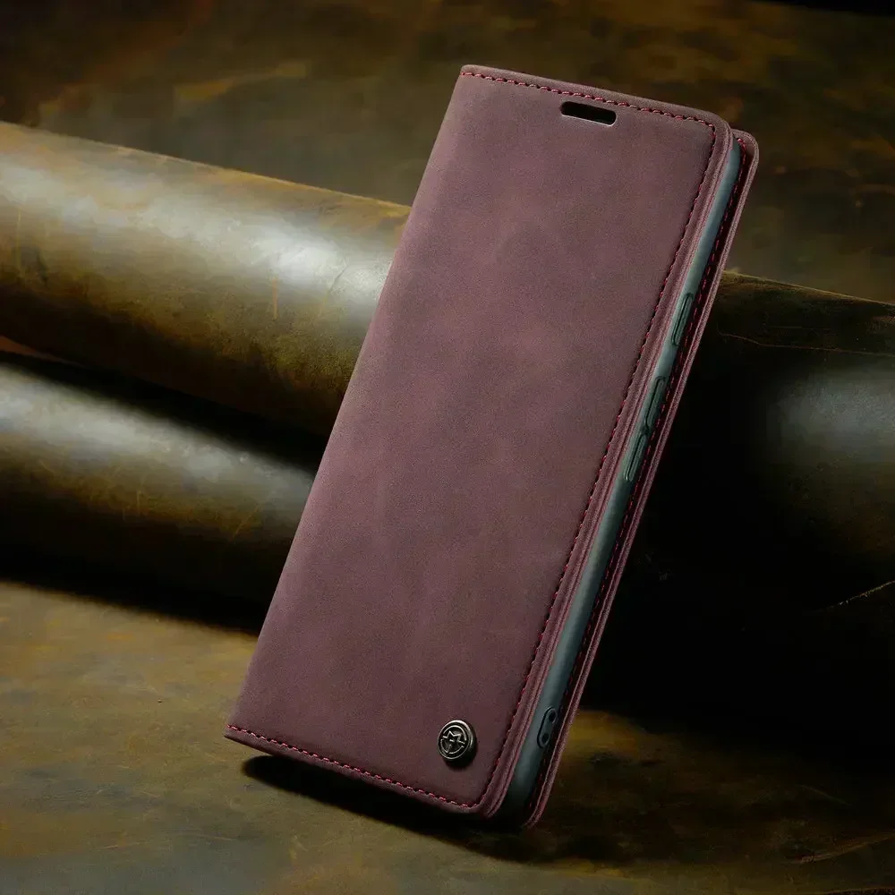 Elegant Leather Magnetic Case with Card Pouch