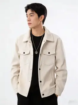 Men's Premium Corduroy Trucker Jacket, Vintage Utility Pocket Design, Elevated Smart Casual Essential 1