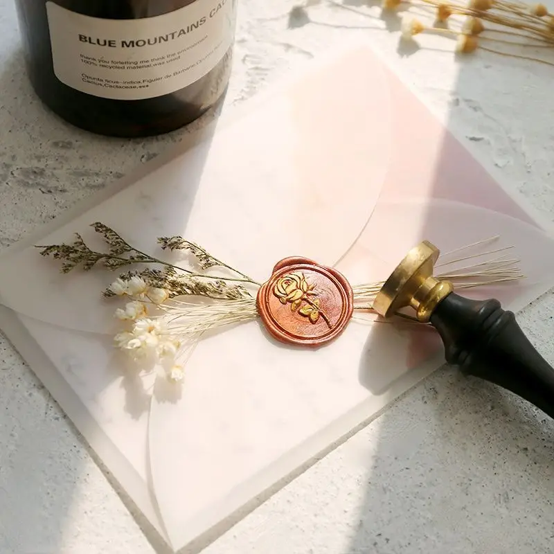 

Sulphuric Acid Paper Envelope Wholesale Fire Paint Translucent Frosted Flowering Wedding Invitation Wedding Invitation Fire Lacq