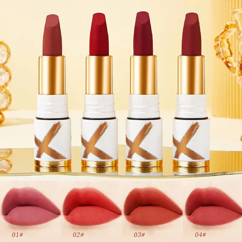 

Velvet Lipstick Matte Longwear Lip Stick Stain in Long-lasting Highly Pigmented Color No-Budge Non-stick Cup Not Fade Waterproof