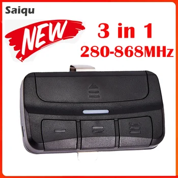 Telecomando universale multifrequenza 287 MHz-868 MHz apriporta garage controllo cancello 3 pulsanti include clip per visiera parasole per auto