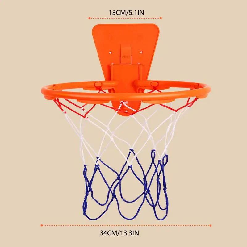 Wall Mounted Basketball Hoop With Basketball Mesh Bag No. 7 Silent Ball set Indoor Hangings Basketball Goal Hoop Net For Kids 6