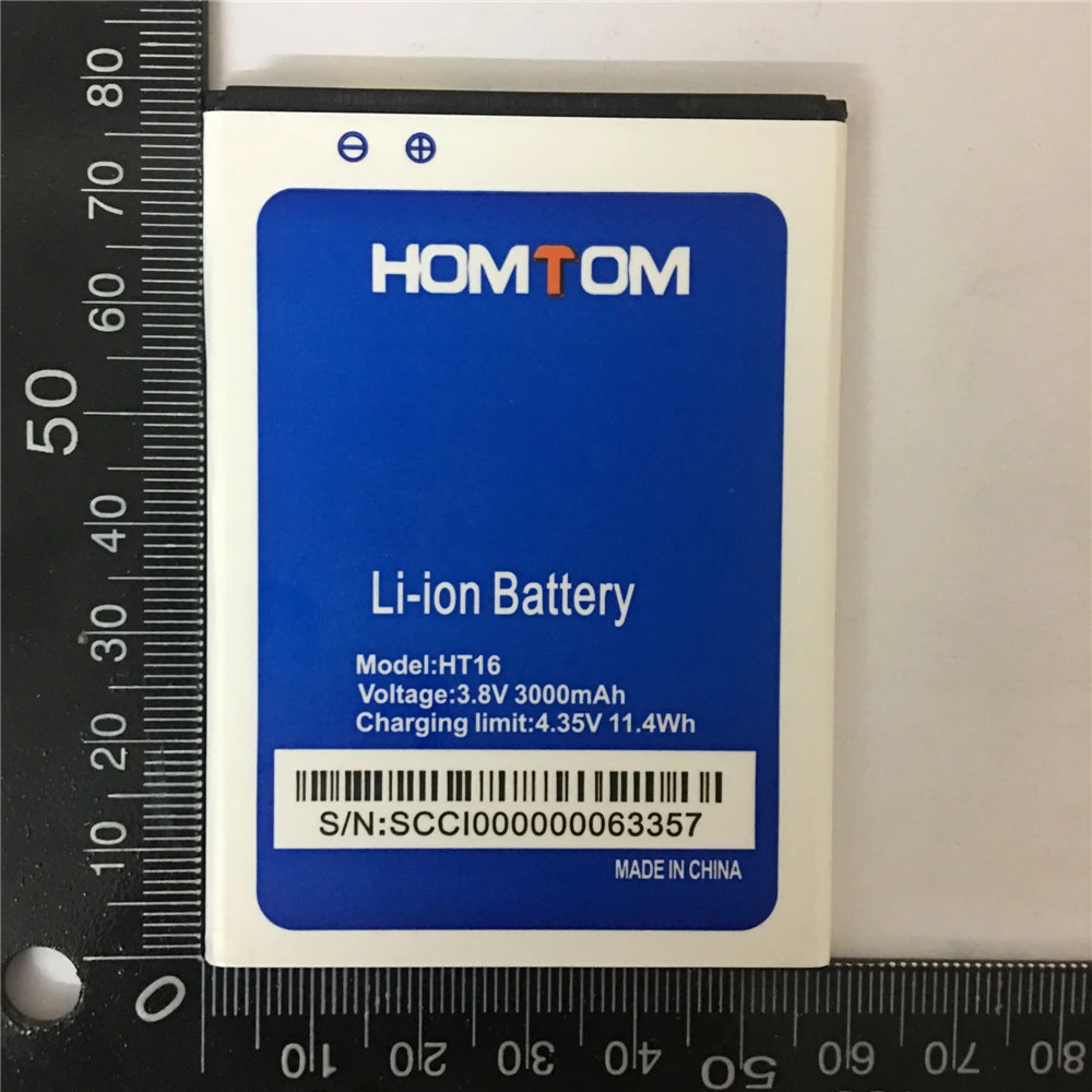 

100% Original HT16 Replacement Battery For HOMTOM HT16 3000mAh li-ion Back-up Battery for HOMTOM HT16 Pro Smartphone Batteria