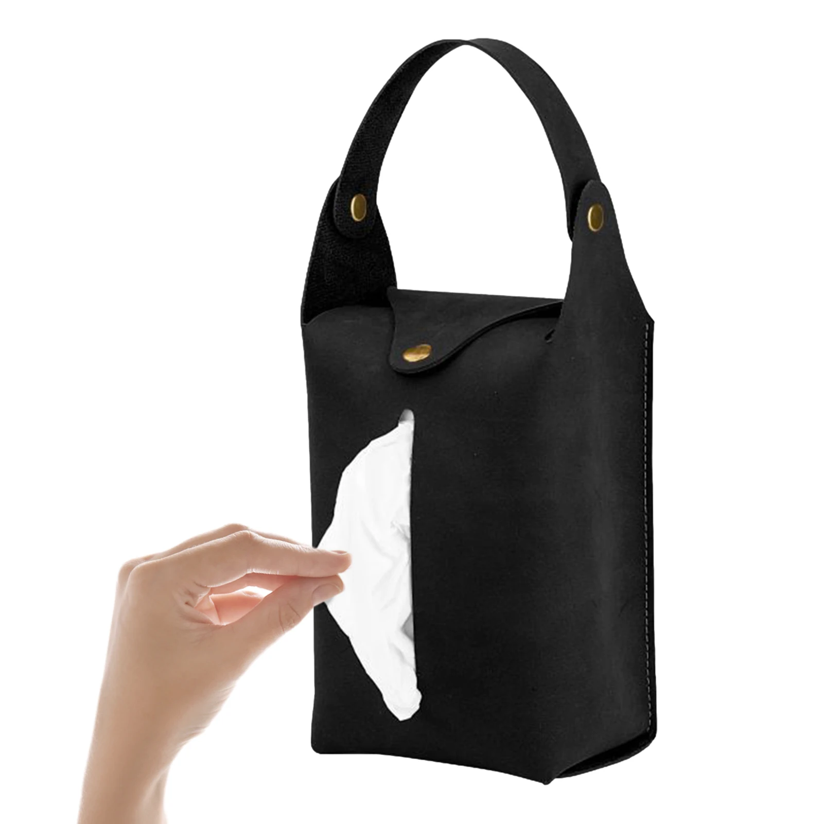 Leather Car Tissue Holder Car Back Seat Headrest Hang Tissue Boxes