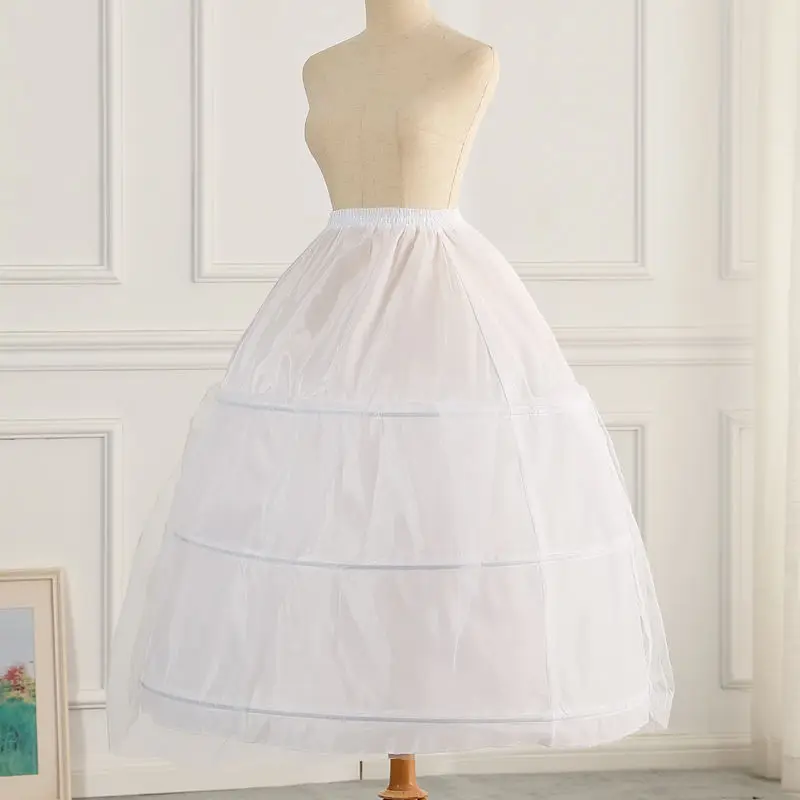 Wedding Petticoat 3 Hoops A-Line for Ball Gown Wedding Dress