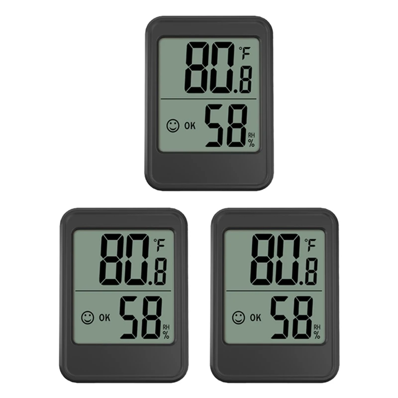 

Цифровой измеритель влажности 3 шт., комнатный гигрометр, термометр, комнатный термометр с монитором температуры и влажности
