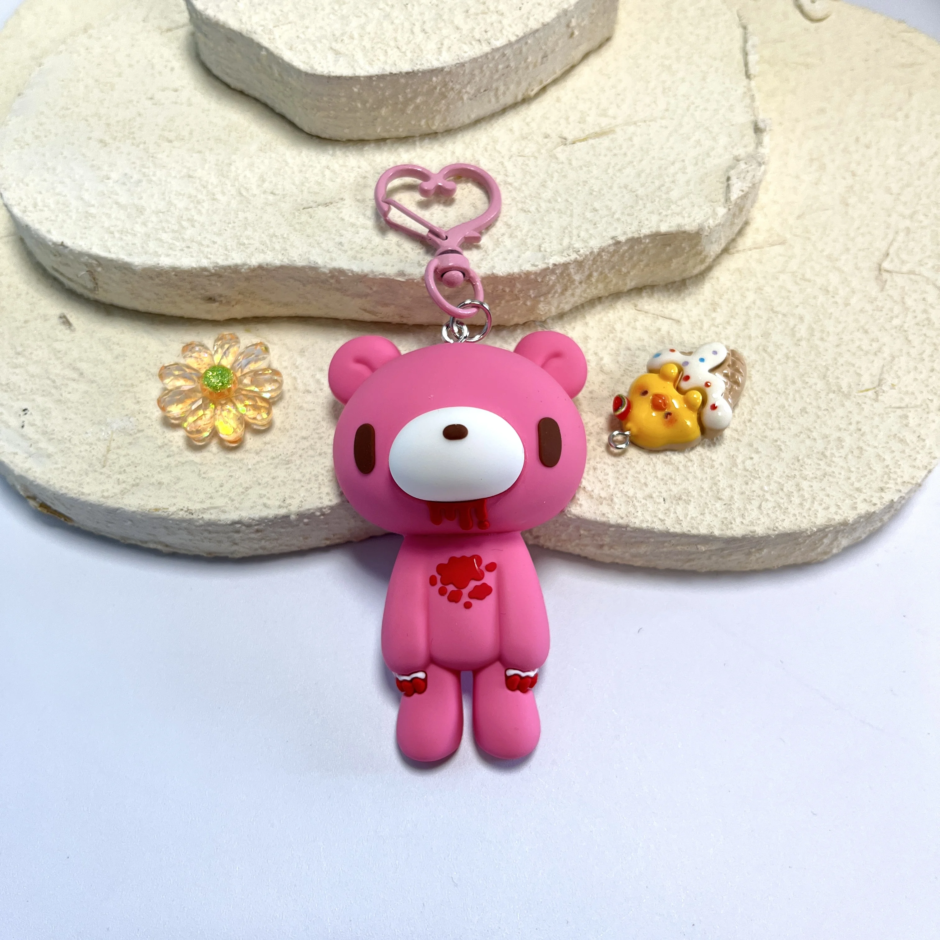 Gloomy Bear Couple Keychains – Creepy Cute Horror Teddy Charms, Kawaii Goth Bag Pendant, Fan Accessory & Birthday Gift