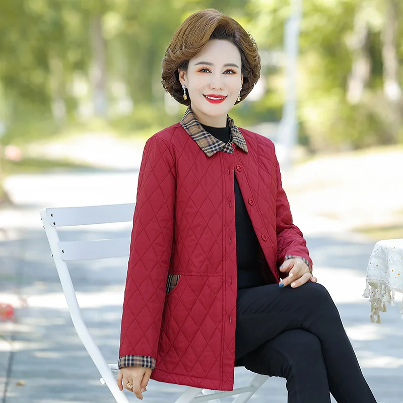 

Autumn Winter Cotton Clothes For Middle-age Mother Jacket Warm Parkas Women Middle-long Quilted Coat XL-7XL Manteau Femme Hiver