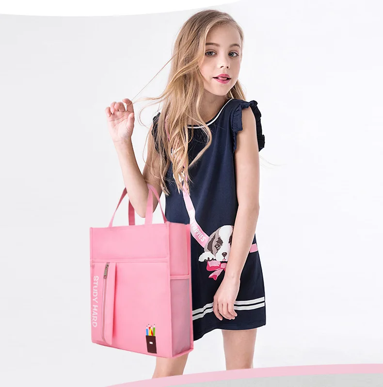Primary School Students Unicorn Tutorial Bags with Pencil Bag Girl Boy Handbag Carrying Book Bag Waterproof Children Art Bag Hot