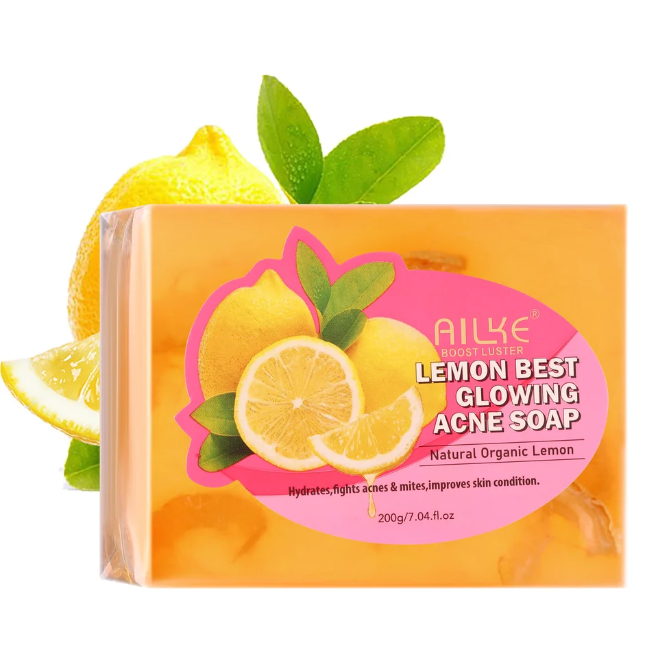 AILKE Lemon Olive Oil Deep Cleansing Soap Bars
