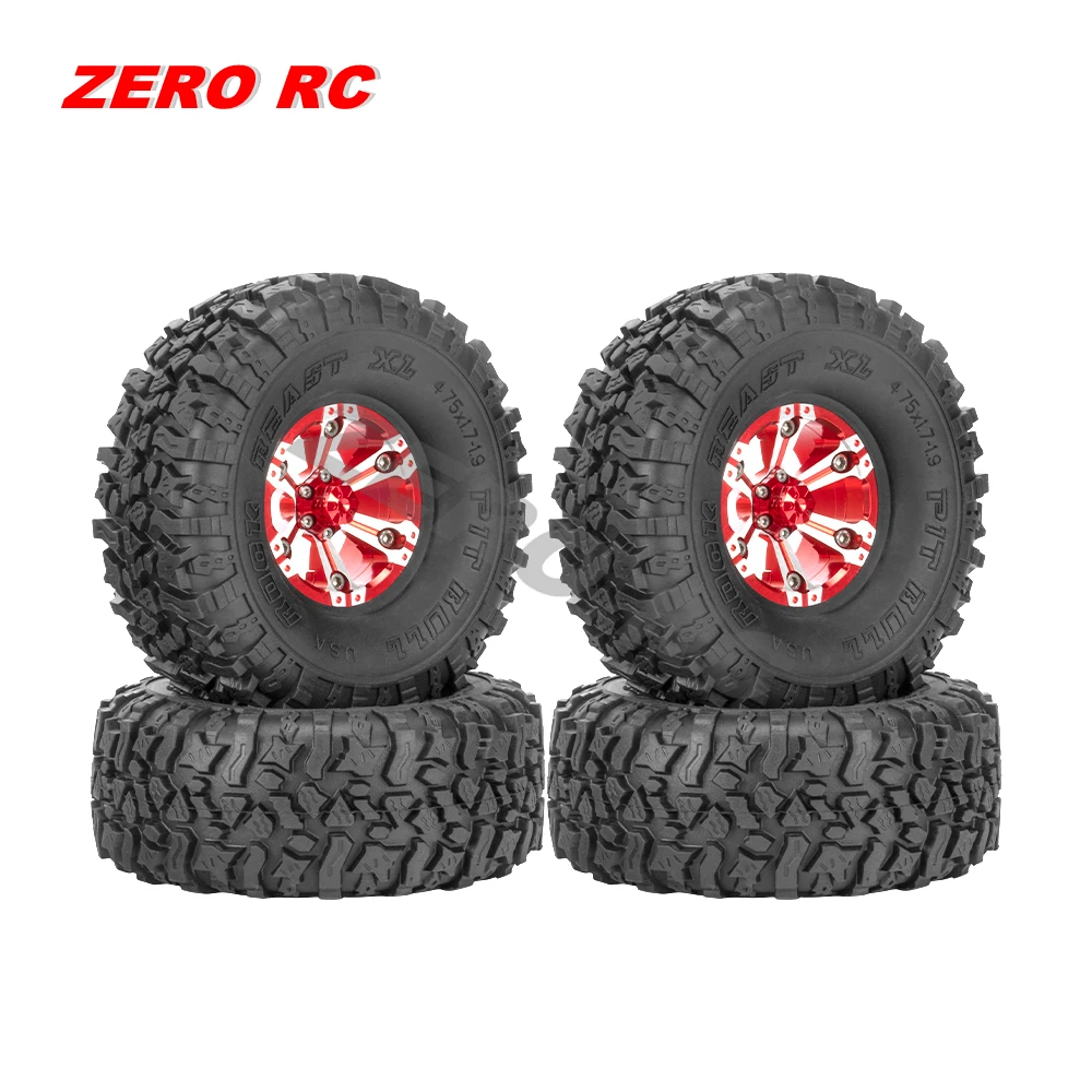 4 mozzi esagonali in metallo per cerchi RC 1:10 Crawler 1.9 2.2