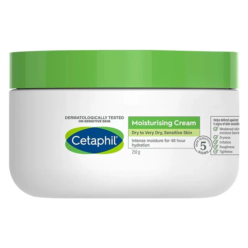 

Cetaphil Moisturising Cream 250g Hydrating Moisturizer For Dry To Very Dry, Sensitive Skin, Restores Skin Barrier