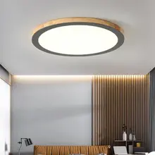 

Modern Led Ceiling Lamp Simplicity Solid wood Ultra-thin Circular Design Home Bedroom Living Room Study Indoor Decorative Light