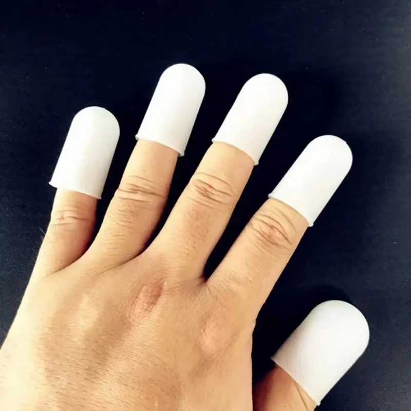 5Pcs 실리콘 손가락 보호대, 고온 방지 미끄럼 방지 손가락 캡, 주방 작업용 재사용 가능한 손가락 커버